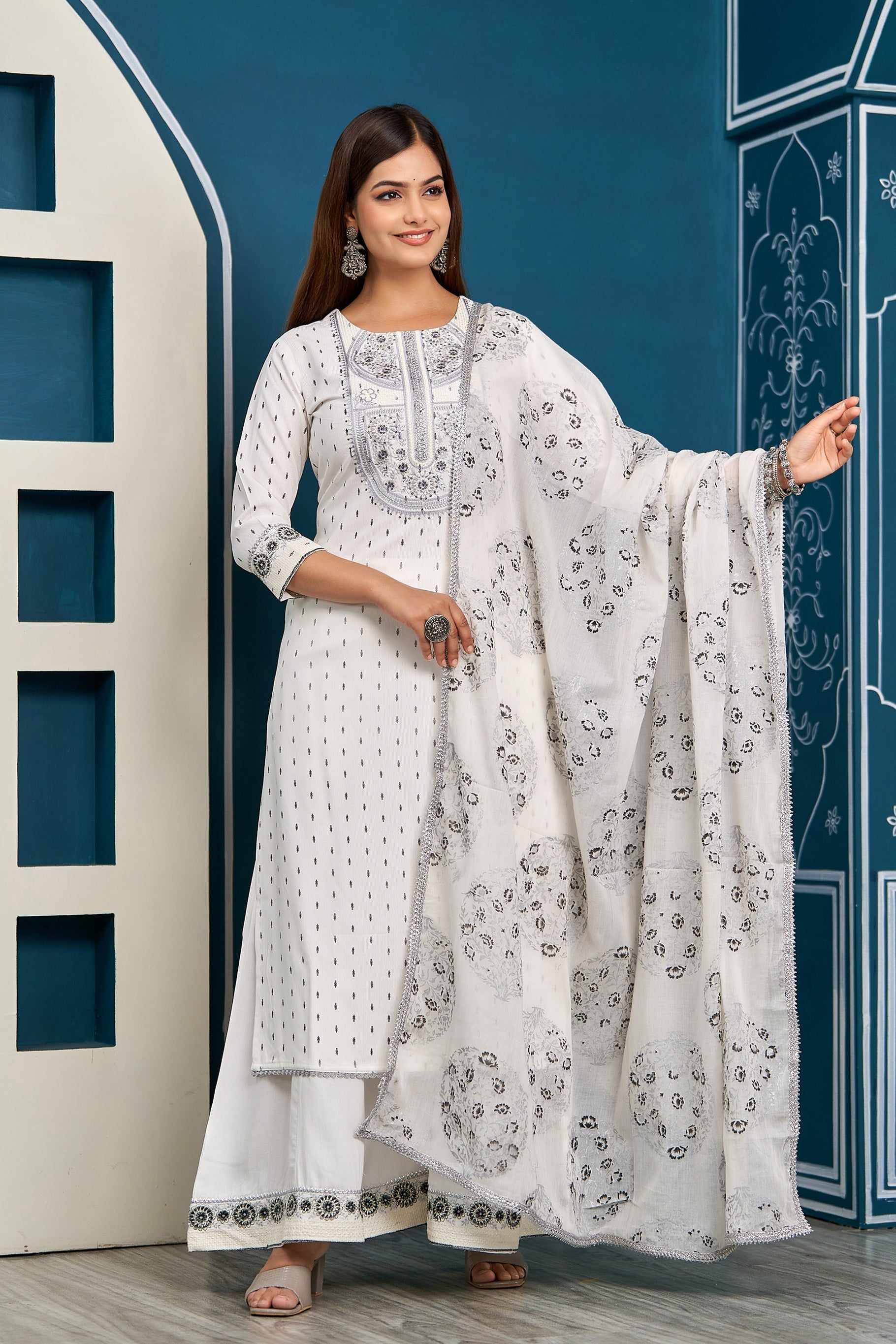 Buy Ka Kids Printed Kurta Palazzo Set for Girls WHITE for Girls (1-2Years)  Online in India, Shop at FirstCry.com - 13897454